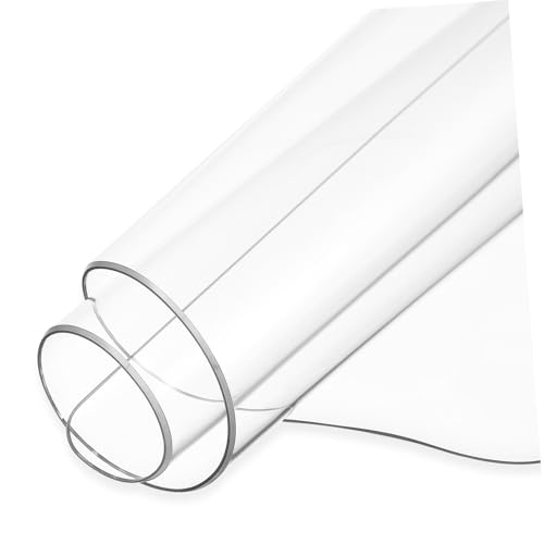 SHINEOFI Transparente PVC Tischdecke Dicke Schreibtischunterlage Wasserabweisender Tischschutz Kratzfeste Tischauflage Vielseitige Schubladenmatte und Küchentischschutz von SHINEOFI