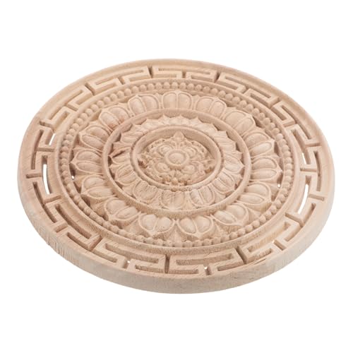 SHINEOFI Unlackierte Runde Holzapplikationen Mandala Blume Handgeschnitzte Wiederverwendbare Möbelverzierung für Schrank Bett Wand Kommode Einfache Montage Europäischer Stil SHINEOFI Unlackierte Runde Holzapplikationen Mandala Blume Handgeschnitzte Wiederverwendbare Möbelverzierung für Schrank Bett Wand Kommode Einfache Montage Europäischer Stil von SHINEOFI