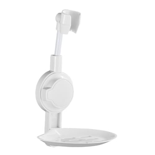 SHINEOFI Verstellbare Duschkopfhalterung ohne Bohren mit Seifenablage Drehbar Geeignet für Handbrause Einfache Montage Weißer Saugnapf duschhalter für Badewanne und Dusche SHINEOFI Verstellbare Duschkopfhalterung ohne Bohren mit Seifenablage Drehbar Geeignet für Handbrause Einfache Montage Weißer Saugnapf duschhalter für Badewanne und Dusche von SHINEOFI