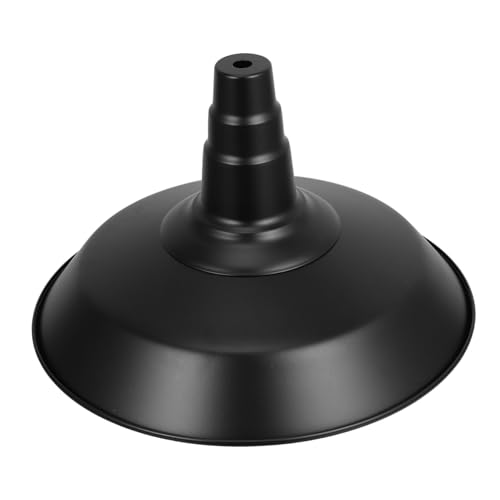 SHINEOFI Vintage Industrial Lampenschirm Schwarzem Eisen Robustes Deckenlicht mit Optimaler Lichtstreuung Diy Pendelleuchte für Esszimmer Restaurant Rustikaler Stil von SHINEOFI