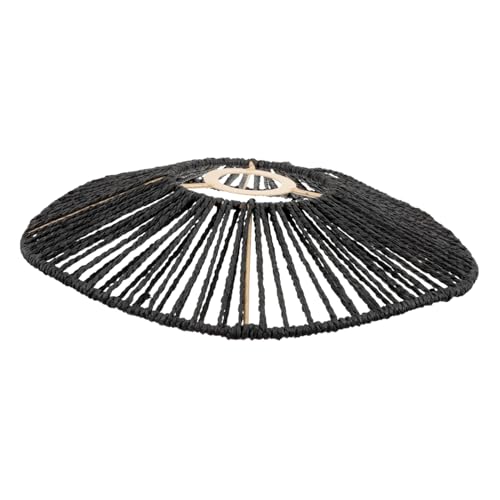 SHINEOFI Vintage Lampenschirm aus Papierseil Gewebter Ersatzschirm für Pendelleuchte Robuster Stilvoller Lampenschirm für Wohnzimmer Esszimmer und Restaurant Elegante Deckenleuchte von SHINEOFI
