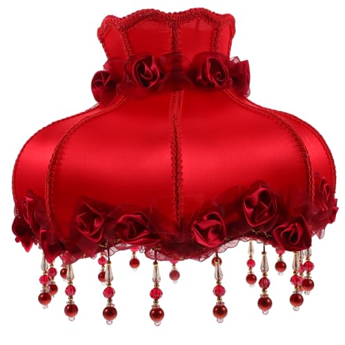 SHINEOFI Vintage Lampenschirm aus Stoff mit Perlen und Spitze Antiker Europäischer Lampenschirm für Innenbereich Weiches Licht Langlebig Passend für Steh Wandleuchten für Schlafzimmer und SHINEOFI Vintage Lampenschirm aus Stoff mit Perlen und Spitze Antiker Europäischer Lampenschirm für Innenbereich Weiches Licht Langlebig Passend für Steh Wandleuchten für Schlafzimmer und von SHINEOFI