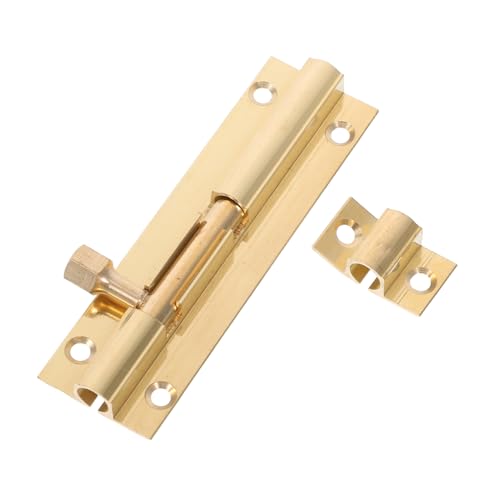 SHINEOFI Vintage Türschloss Türverriegelung mit Schrauben Sicherer Schiebeverschluss für Holz und Fenster Elegantes Design für Nostalgischen von SHINEOFI