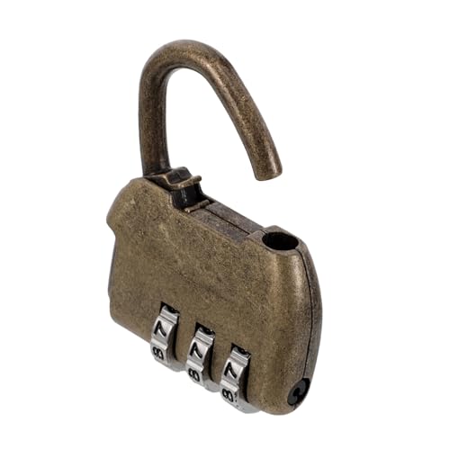 SHINEOFI Vintage Zinklegierung Zahlenschloss Verstellbar Stelliges Gepäck Vorhängeschloss für Koffer Tasche Schrank Robustes Metall Schloss für Reise und Alltag SHINEOFI Vintage Zinklegierung Zahlenschloss Verstellbar Stelliges Gepäck Vorhängeschloss für Koffer Tasche Schrank Robustes Metall Schloss für Reise und Alltag von SHINEOFI