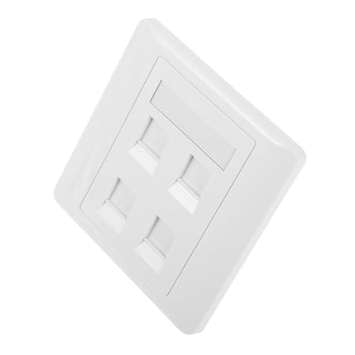 SHINEOFI Wandmontierte Ethernet Wandplatte mit Ports Netzwerkausgang für Zuhause Langlebiges Kunststoffmaterial Einfache Installation Platzsparendes Design von SHINEOFI