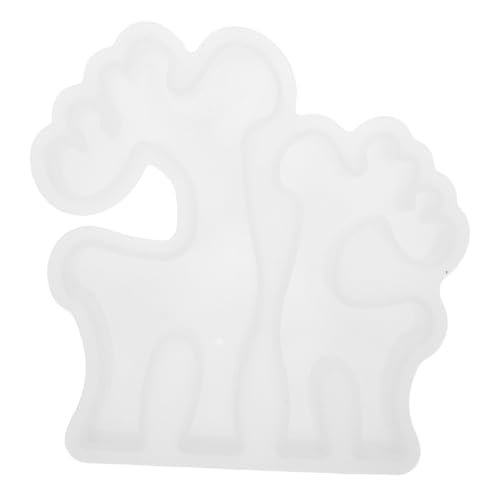 SHINEOFI Weihnachts -Elchform Figur Silikonform Rentier Schimmel Weihnachtsharz-Gießform Silikonform Rentier Elch-Ornamentform weihnachtliche Kieselgel Weiß von SHINEOFI