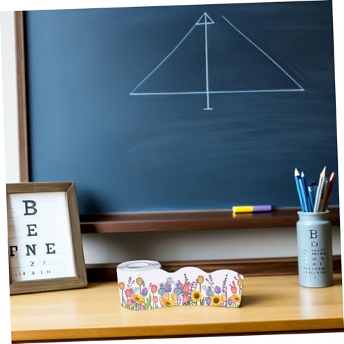 SHINEOFI dekoratives Randpapier Randverkleidung schälen und Stick Frühlingskalbenblumengrenzen Tafelfederrandverkleidung Wand Spring Bulletin Trim Pinnwand im Klassenzimmer Aufkleber von SHINEOFI