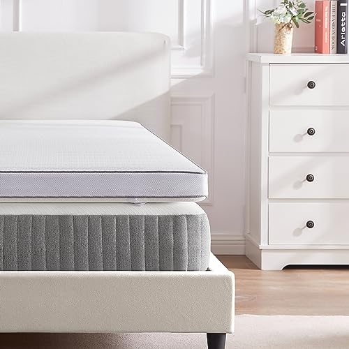 SHINERA Gel Matratzentopper 180x200cm Hart 2&3 - Memoryschaum Matratzen Topper 7cm Höhe - Gel Schaum Mattress Topper Orthopädische mit Matratzenbezug Waschbar - Boxspringbett Topper für Lattenrost von SHINERA