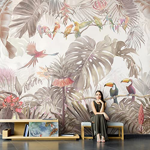 Benutzerdefinierte 3D-Tapete Tropischer Regenwald Pflanzen Wandbild Innendekoration Tapeten Für Wohnzimmer Schlafzimmer Wandverkleidung 350 cm (L) × 245 cm (H) von SHINERING