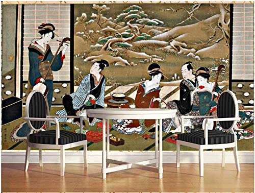 Benutzerdefinierte Wandbild 3D Fototapete Japanischen Stil Ukiyo-E Sänger Wohnkultur Wohnzimmer 3D Wandbilder Tapete für Wände 3 D 350cm (L) × 245cm (H) von SHINERING