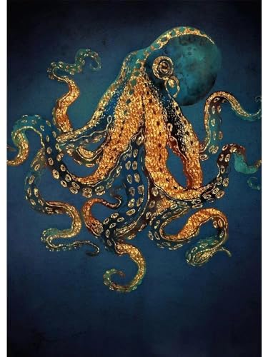 SHINERING Abstrakte Metallic Octopus Whale Quallen Poster Leinwand Malerei Ozean Tier Marine Leben Wand Bild Wohnzimmer Wohnkultur A20 60X80Cm Kein Rahmen SHINERING Abstrakte Metallic Octopus Whale Quallen Poster Leinwand Malerei Ozean Tier Marine Leben Wand Bild Wohnzimmer Wohnkultur A20 60X80Cm Kein Rahmen von SHINERING