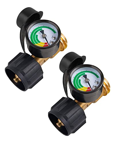 SHINESTAR 2er-Pack Universal-Propan-Tank-Messgerät für Wohnmobile, Grills und Heizungen – kompatibel mit 2,3–18,1 kg LP-Gasflaschen von SHINESTAR