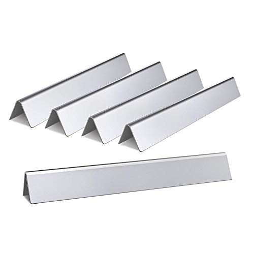 SHINESTAR 44,5 cm Edelstahl Flavorizer Bar für Weber Genesis E-310/E-330/s-330 und andere mit vorne montiert Kontrolle Panel, Grill Hitze Abweiser Brenner Cover (5 Pack, ss-wb004) von SHINESTAR