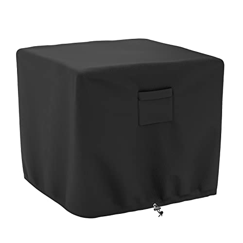 SHINESTAR Quadratische Feuerschalenabdeckung, passend für 66-71 cm Feuertisch, wasserdicht und winddicht, 71,1 x 71,1 x 63,5 cm, Schwarz von SHINESTAR