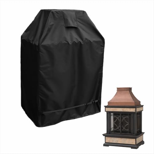 Outdoor-Kaminabdeckung, Ganzjahresschutz für aufrechte Terrassenkamine, 420D strapazierfähiges, wasserdichtes Oxford-Gewebe, 94 cm L x 66 cm B x 142 cm H Outdoor-Kaminabdeckung, Ganzjahresschutz für aufrechte Terrassenkamine, 420D strapazierfähiges, wasserdichtes Oxford-Gewebe, 94 cm L x 66 cm B x 142 cm H von SHINETEC