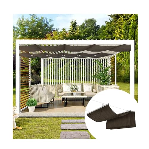 Ersatzmarkisen for Außenterrassen,einziehbare, atmungsaktive Abdeckung for Pavillon-Deck, Wellenfalldach, 90% UV-beständig/atmungsaktiv/Lichtfilterung(Size:W2*L15m/W6.56*L49.21ft) von SHINGJING