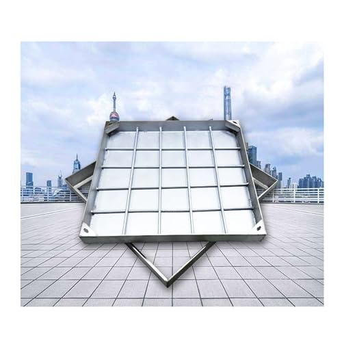 Quadratische dekorative Kanaldeckel,Hochleistungs-Abwassertankdeckel,unsichtbare Inspektionsdeckel for den Innen- und Außenbereich,gepflasterte quadratische Kanaldeckel(5cm,90*90cm/35.4*35.4in) von SHINGJING