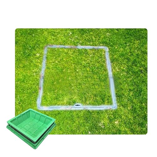 Runde/quadratische Schachtabdeckungen und Rahmen aus Harz, unsichtbarer Gras-Schachtdeckel aus Verbundharz, eingebetteter quadratischer Schachtdeckel aus Harz(Square 100*100CM/39.4*39.4IN) von SHINGJING