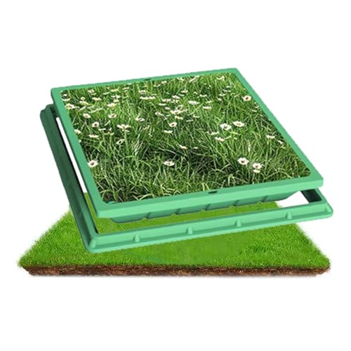 SHINGJING Dekorativer Schachtdeckel for Pflanztöpfe,unsichtbarer Abwasserbeckendeckel aus Harzverbundstoff, Abnehmbarer verdeckter Abwasserbeckendeckel(Square 80 * 80CM/31.5 * 31.5IN) von SHINGJING