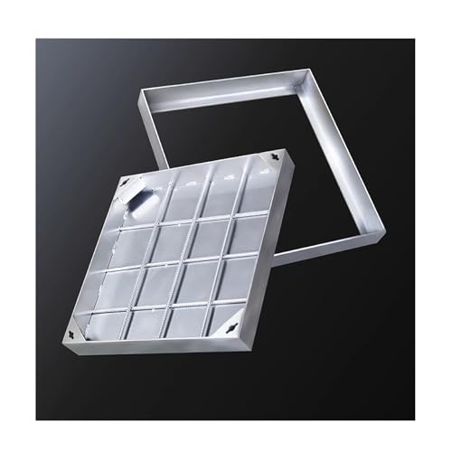 SHINGJING Eingebettete Schachtabdeckung, unsichtbarer Schachtdeckel aus Edelstahl 304, strapazierfähig und mit hoher Tragfähigkeit, robuster Inspektionsdeckel aus Metall(5cm,50 * 50cm/19.7 * 19.7in) von SHINGJING