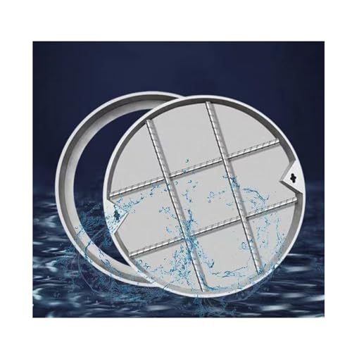 SHINGJING Runder, unsichtbarer Schachtdeckel aus Edelstahl, kommerzieller, druckbeständiger Inspektionsdeckel for Regenabflussrohre, unsichtbare Inspektionsdeckel(40cm/15.7in) von SHINGJING