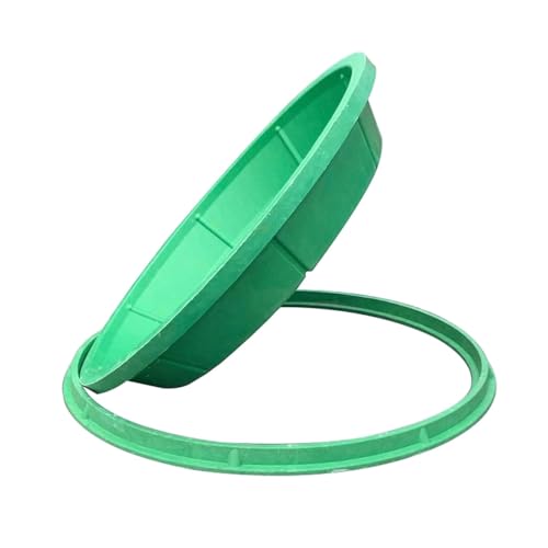 SHINGJING Unsichtbare Abwasserbeckenabdeckung aus Harzverbundstoff, dekorativer Schachtdeckel, Pflanztopf, unsichtbare Abflussabdeckungen im Außenbereich for Rasen(Round 80 * 80CM/31.5 * 31.5IN) von SHINGJING