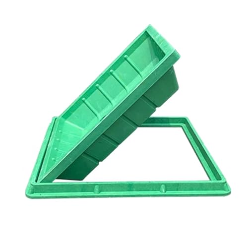 SHINGJING Unsichtbare Abwasserbeckenabdeckung aus Harzverbundstoff, dekorativer Schachtdeckel, Pflanztopf, unsichtbare Abflussabdeckungen im Außenbereich for Rasen(Square 60 * 60CM/23.6 * 23.6IN) von SHINGJING