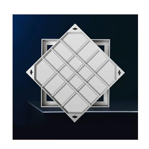 SHINGJING Unsichtbarer Schachtdeckel, eingebetteter Schachtdeckel aus Edelstahl, langlebiger quadratischer Schachtdeckel, tragbarer Abwasserbeckendeckel for Autobahnen(8cm,50 * 50cm/19.7 * 19.7in) von SHINGJING