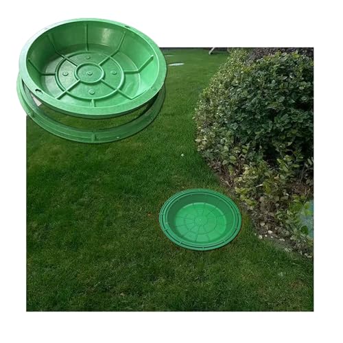 SHINGJING Unsichtbarer Schachtdeckel, unsichtbarer Abwasserbeckendeckel aus Harzverbundwerkstoff, vertiefter Schachtdeckel, einfache Wartung, Zugänglichkeit(Round 60 * 60CM/23.6 * 23.6IN) von SHINGJING