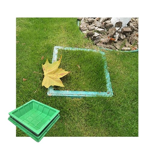 SHINGJING Unsichtbarer Schachtdeckel, unsichtbarer Abwasserbeckendeckel aus Harzverbundwerkstoff, vertiefter Schachtdeckel, einfache Wartung, Zugänglichkeit(Square 50 * 50CM/19.7 * 19.7IN) von SHINGJING