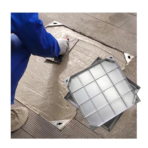 SHINGJING Unsichtbarer Schachtdeckel,Schachtdeckel und Rahmen aus Edelstahl, strapazierfähige Kanalabdeckung for den Außenbereich, geeignet for Hofeinfahrtpflaster(5cm,90 * 90cm/35.4 * 35.4in) von SHINGJING