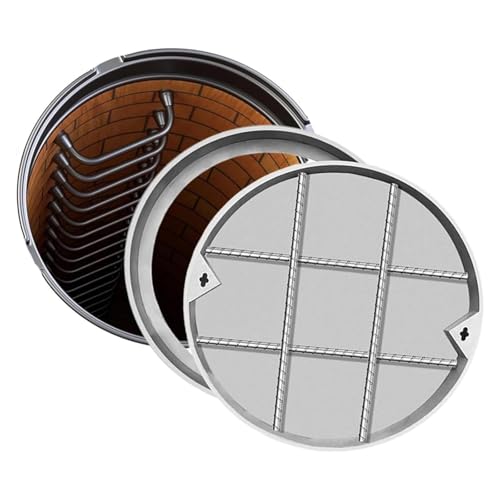 SHINGJING Unsichtbarer Schachtdeckel und Rahmen, runder unsichtbarer Schachtdeckel, versenkter Schachtdeckel und Rahmen aus Edelstahl 304, unsichtbare Entwässerungsabdeckung(30cm/11.8in) von SHINGJING
