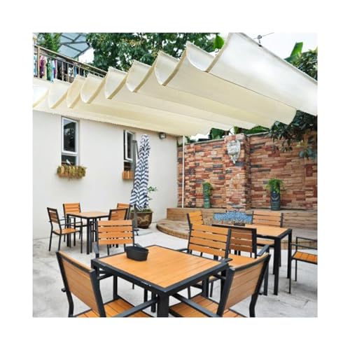 U-förmige Wellen-Sonnensegel-Markise, Wellen-Sonnensegel, Outdoor-Anti-UV-Ersatzabdeckung for Pergola, Gartenveranda und Schattenabdeckung im Innenhof(Size:W1.1*L13m/W3.60*L42.65ft) von SHINGJING