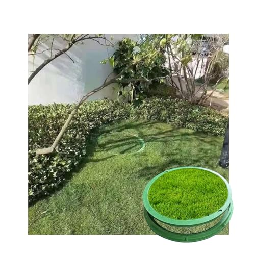 Unsichtbare Abwasserbeckenabdeckung aus Harzverbundstoff, versenkte Abwasserbeckenabdeckung,Abwasserinspektionsdeckel for Rasenflächen im Freien, Tragkraft 300 kg(Round 60*60CM/23.6*23.6IN) von SHINGJING