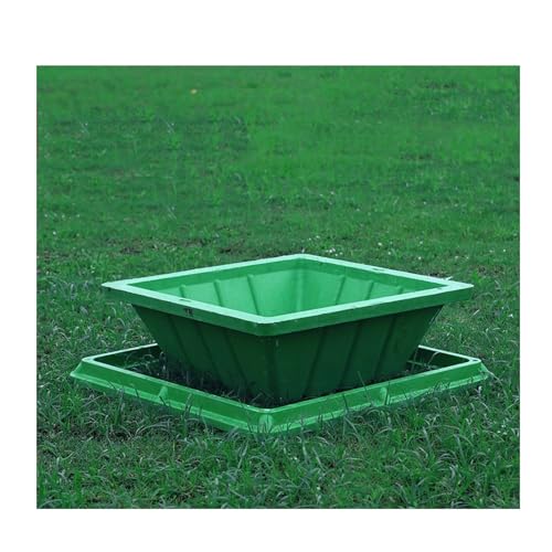 Unsichtbare Abwasserbeckenabdeckung aus Harzverbundstoff, versenkte Abwasserbeckenabdeckung,Abwasserinspektionsdeckel for Rasenflächen im Freien, Tragkraft 300 kg(Square 40*40CM/15.7*15.7IN) von SHINGJING