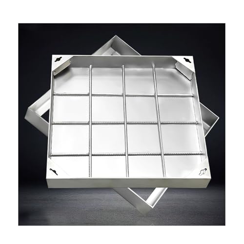 Unsichtbarer Schachtdeckel, vertiefter quadratischer Abwasserdeckel aus Edelstahl, for Terrassen, Gärten, Schulen und Innenhöfe, strapazierfähig, wetterbeständig(5cm,90*90cm/35.4*35.4in) von SHINGJING