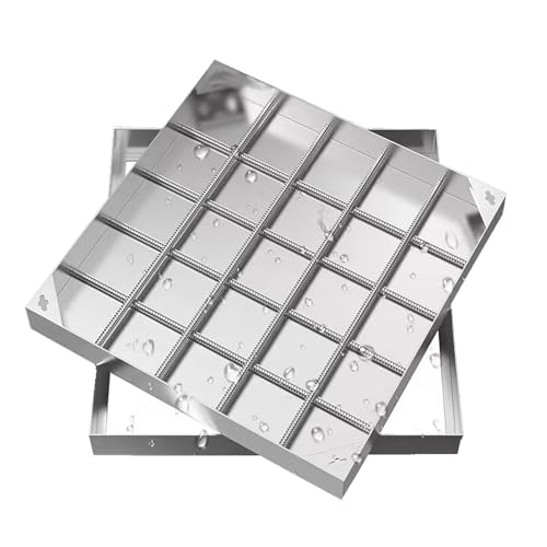 Unsichtbarer Schachtdeckel aus Edelstahl 304, Höhe 5 cm/8 cm, anpassbare unsichtbare Schachtdeckel, strapazierfähiger Kanaldeckel for den Außenbereich for Hofeinfahrten(5cm,80*80cm/31.5*31.5in) von SHINGJING