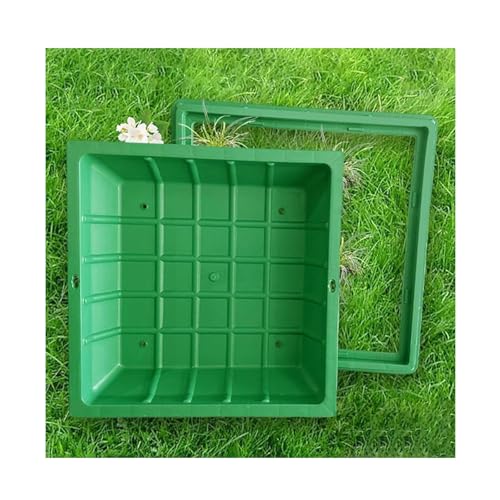 Unsichtbarer Schachtdeckel und Rahmen aus Harz, dekorativer Schachtdeckel,vertiefter Schachtdeckel, Inspektionsdeckel for Klärgruben for Rasen- und Gartenbegrünung(Square 70*70CM/27.5*27.5IN) von SHINGJING