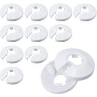 Shining House - 12 Stück Kunststoff-Heizkörperrosetten, Rohrabdeckungen, Rohrschellen, Heizkörperrohrabdeckungen für 15-mm-Loch, Abdeckrosetten zum Shining House - 12 Stück Kunststoff-Heizkörperrosetten, Rohrabdeckungen, Rohrschellen, Heizkörperrohrabdeckungen für 15-mm-Loch, Abdeckrosetten zum von SHINING HOUSE