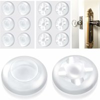 Shining House - 12 Stück selbstklebender Türstopper, Türstopper aus Silikonkautschuk, Türschutz, runder transparenter Türschutz, 4,7 cm von SHINING HOUSE