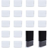 Shining House - 16 Stück transparente ovale Stuhlbeinkappen, verhindern Kratzer und Lärm, für Zuhause, Hof, Garten, Büro, transparent, 16 x 34 mm Shining House - 16 Stück transparente ovale Stuhlbeinkappen, verhindern Kratzer und Lärm, für Zuhause, Hof, Garten, Büro, transparent, 16 x 34 mm von SHINING HOUSE