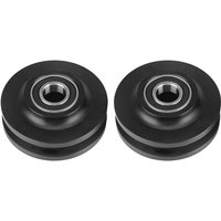 2 Stück Schiebe-Scheunentor-Rad, U-Nut-Führungsrolle, Schrank-Hardware, Rollenlager für Schrankfenster, Schwarz - Shining House von SHINING HOUSE