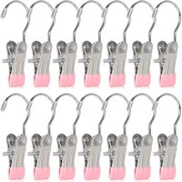 Shining House - 20 Stück Haken-Clip für Stiefel, rosa Haken-Clip, Haken-Clip, Kleiderhaken-Clip – tragbarer Edelstahl-Clip für Zuhause, Reisen von SHINING HOUSE