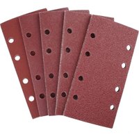 25 Stück Schleifblätter für Exzenterschleifer 93 x 185 mm, 8 Löcher, rechteckiges Schleifpapier mit Körnung 40/60/80/120/240 aus Aluminiumoxid, ideal von SHINING HOUSE