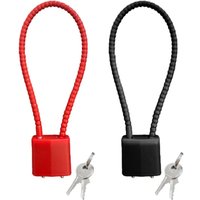 Shining House - 2er-Pack Vorhängeschloss mit Schlüssel, lange Steigbügel-Vorhängeschlösser, formbare Drahtseilschlösser, Diebstahlsicherungsschlösser von SHINING HOUSE
