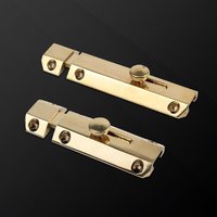 Shining House - 2er-Pack robuste Sicherheitsriegel für Schiebetüren aus massivem Messing, 2,5 Zoll, Gold von SHINING HOUSE