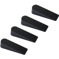 Shining House - 4er-Pack Türkeil-Upgrade-Türstopper aus Gummi, Silikon, ungiftig, geruchsneutral, schwarz von SHINING HOUSE