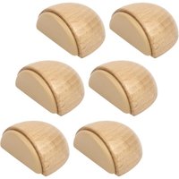 Shining House - 6er Set Türstopper - Selbstklebender Türstopper aus Holz für Böden und Parkett - Selbstklebender Türstopper - Türstopper (Buche) von SHINING HOUSE