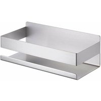 Shining House - Badezimmerregal ungebohrt Duschregal Edelstahl SUS304 selbstklebendes Wandregal 23CM gebürstet, von SHINING HOUSE