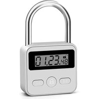 Shining House - Elektronisches Anti-Sucht-Vorhängeschloss aus Metall mit hintergrundbeleuchtetem LCD-Display, USB-Aufladung, 500 Stunden von SHINING HOUSE
